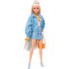 Barbie Extra Puppe mit hellblauem Rock & Jacke (blonde Haare)