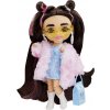 Barbie Extra Mini Puppe Cow Print Furry Jacket