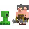 minecraft legends figurky creeper vs piglin bruiser 3