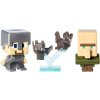 Minecraft 3ks figurky: Bats, Steve a Villager CKH38