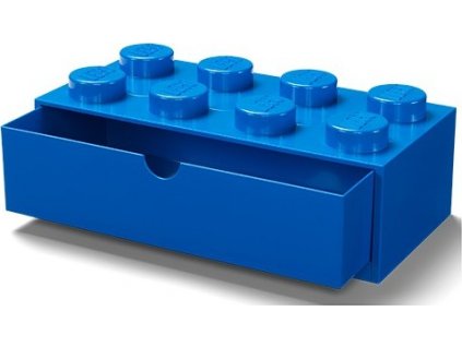 LEGO Stolní box 8 se zásuvkou modrý