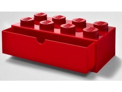 LEGO Stolný box 8 so zásuvkou červený