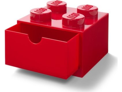 LEGO Stolní box 4 se zásuvkou červený