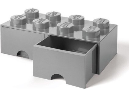 LEGO Úložný box 250x502x181 so šuplíkmi šedý