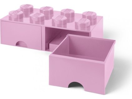 LEGO Úložný box 250x502x181 so šuplíkmi svetlo ružový