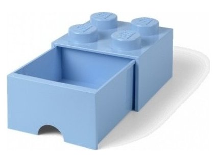 LEGO Úložný box 250x252x181 so šuplíkom svetlo modrý