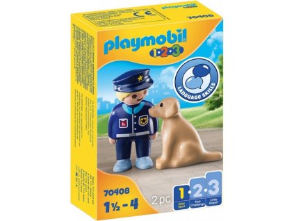PLAYMOBIL 70408 Policajt so psom (1.2.3)