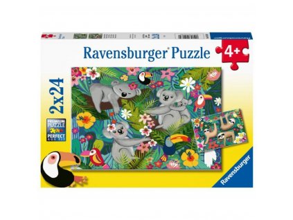 Ravensburger 05183 Puzzle Koaly a leňochy 2x 24 dielikov