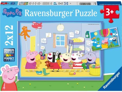 Ravensburger 55746 Prasiatko Peppa: Peppino dobrodružstvo 2x12 dielikov