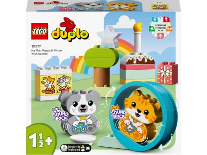 LEGO® DUPLO® 10977 Moje prvé šteniatko a mačiatko vydávajúce