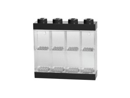 LEGO vitrínka na 8 minifigúrok čierna