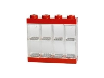 LEGO vitrínka na 8 minifigúrok červená