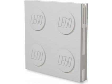 LEGO® Zápisník s gélovým perom ako klipom - šedý