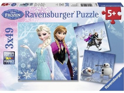 Puzzle Ľadové kráľovstvo 3 x 49d. Ravensburger