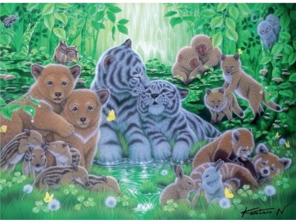 Puzzle Mláďatá v lese 500d. Ravensburger