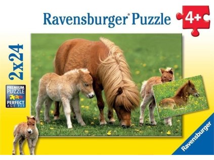 Puzzle Roztomilí poníky 2x24d. Ravensburger