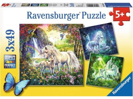 Puzzle Jednorožce 3x49 dielikov, Ravensburger