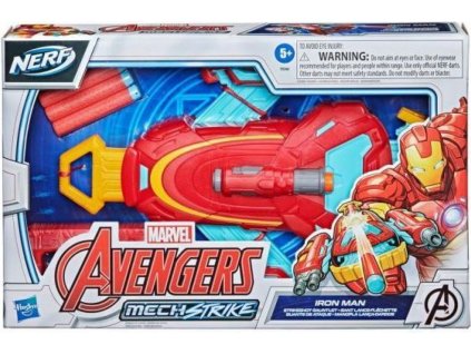 Nerf Avengers Mech Strike Iron Man Strikeshot galaktické rukavice