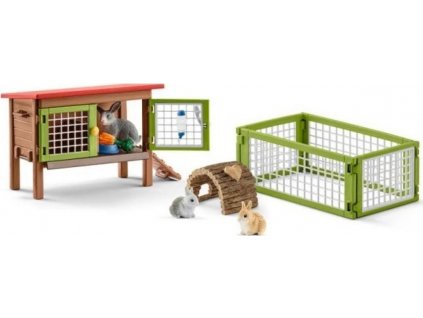 Schleich 42420 Set králíkárna se zvířátky a příslušenstvím