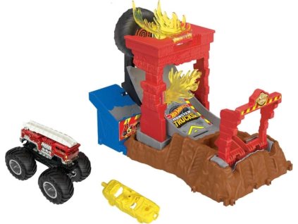 Hot Wheels Monster Trucks Arena World: Entry Challenge - 5 Alarm's Fire Smash Through