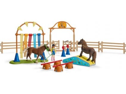Schleich® 481-2 Trénink v agility pro poníky