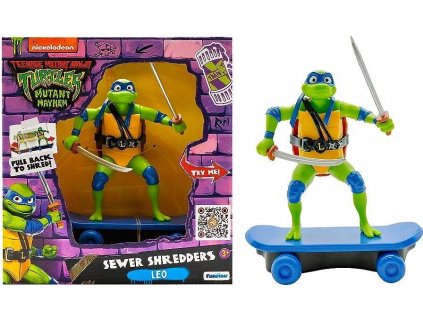 Figurka želvy Ninja skate Sewer Shredders LEO