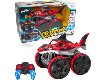 Obojživelné auto žralok červené na dálkové ovládání