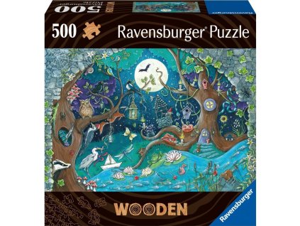 Dřevěné puzzle Kouzelný les 500 dílků