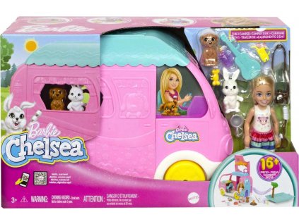 Mattel Barbie Chelsea 2 v 1 Karavan s panenkou