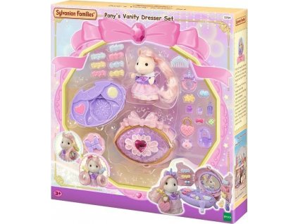Sylvanian Families 5704 Toaletní sada s příslušenstvím a česacím poníkem