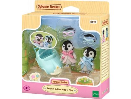Sylvanian Families 5695 Baby tučňáci dvojčata s autíčkem