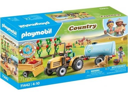 PLAYMOBIL® 71442 Traktor s přívěsem a nádrží na vodu