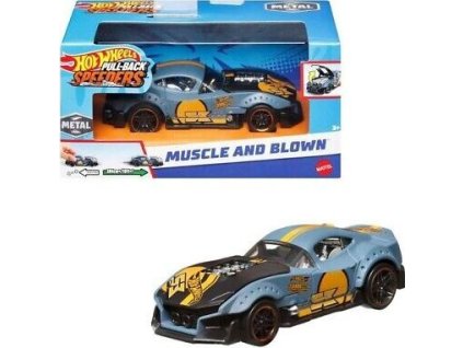 Hot Wheels Pull-Back Speeders autíčko Muscle and Blown
