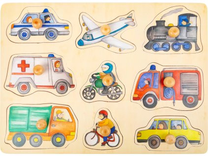 small foot Dřevěné puzzle Dopravní prostředky
