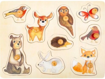 small foot Dřevěné puzzle Lesní zvířátka