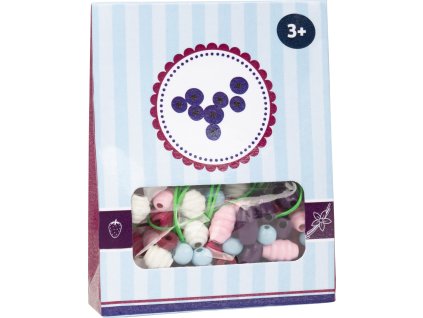 small foot Dřevěné korálky Candy 1ks fialová