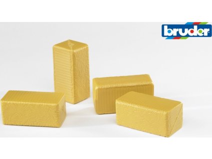 Bruder 02342 Balíky slámy hranaté 4 Ks