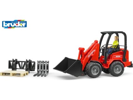 Bruder 02191 Červený nakladač SCHÄFFER 2034 s panáčkem a příslušenstvím