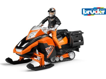 Bruder 63101 Užitkové vozy - Sněžný skůtr s řidičem a příslušenstvím