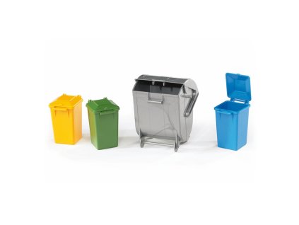 Bruder 02607 Sada - 1 kontejner +  3 popelnice - ARCH.
