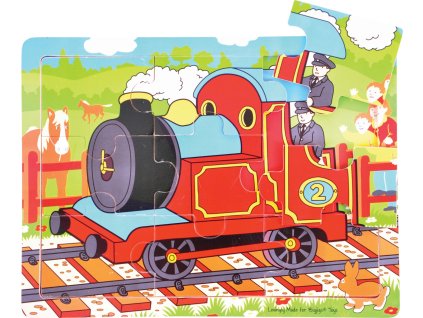 Bigjigs Toys Dřevěné puzzle vlak 9 dílků
