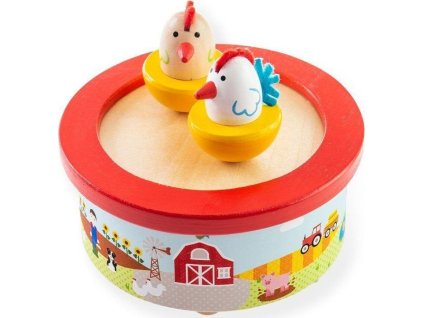 Bigjigs Toys Dřevěná hrací skříňka farma