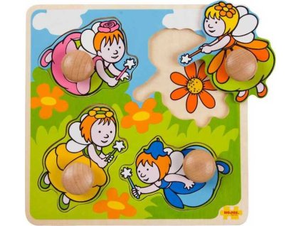 Bigjigs Toys Vkládací puzzle víly