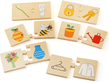 Bigjigs Toys Didaktické puzzle Co k sobě patří
