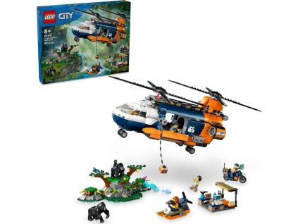 LEGO® City 60437 Helikoptéra na průzkum džungle v základním táboře