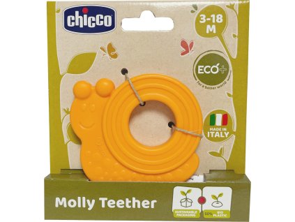 CHICCO Kousátko Eco+ Šnek Molly oranžový 3m+