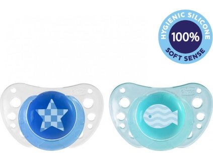 CHICCO Šidítko Physio Air silikonové 6-16m chlapec 2 ks