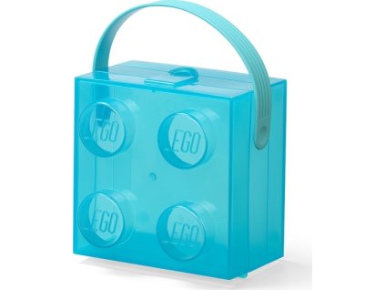LEGO® Svačinový box s rukojetí průsvitná modrá