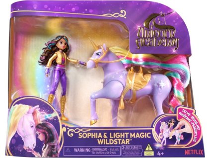 UNICORN ACADEMY Světelný jednorožec a figurka 11 CM Sophia a Wildstar