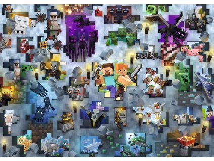 Ravensburger 12000422 Challenge Puzzle: Minecraft 1000 dílků